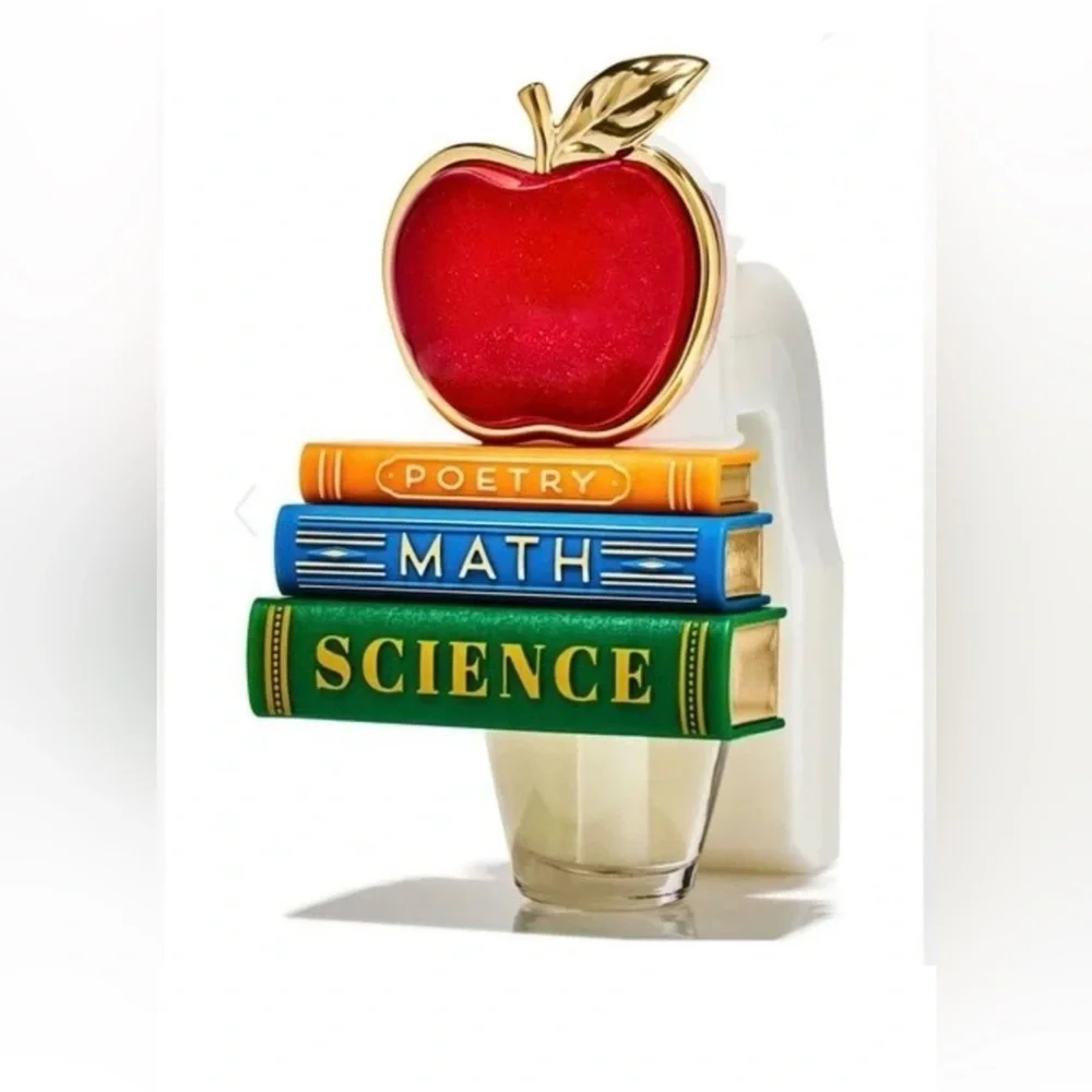 Bath & Body Works APPLE ON BOOK TEACHER~SCHOOL WALLFLOWER PLUG NEW!